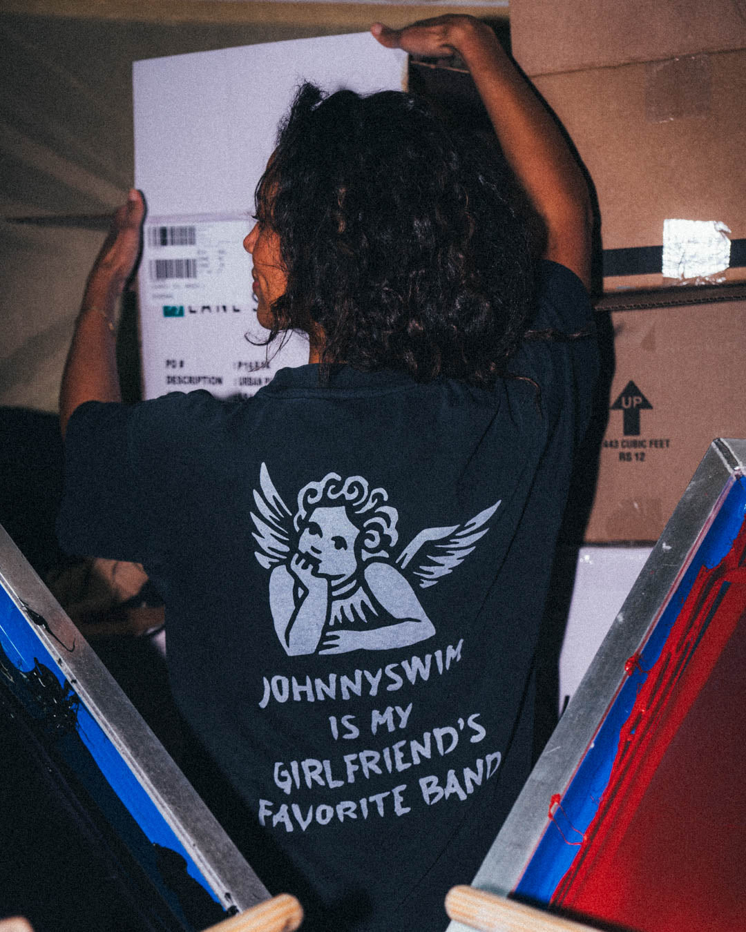 “Johnnyswim is My Girlfriend’s Favorite Band” Black Tee