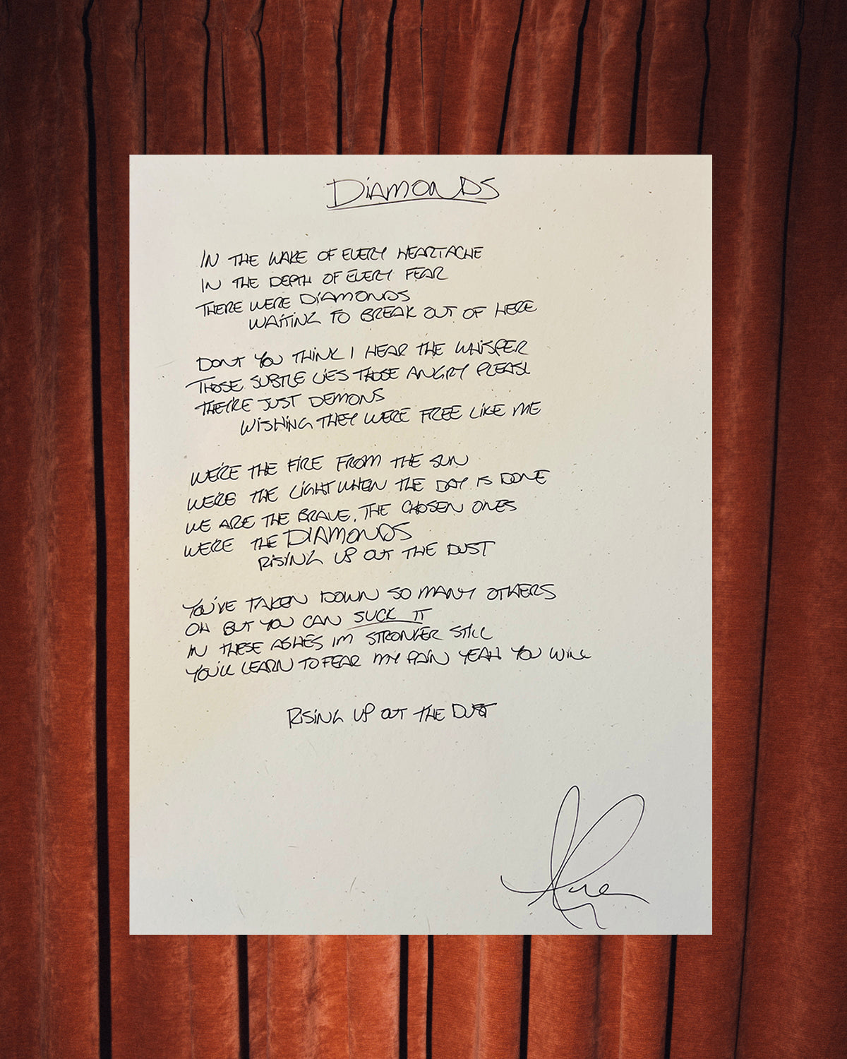 Handwritten Lyrics